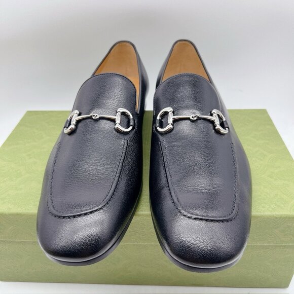 GUCCI BLACK LEATHER SLIP-ON HORSEBIT LOAFER Mens UK 13 US 13.5 -Authentic- New - Picture 5 of 15